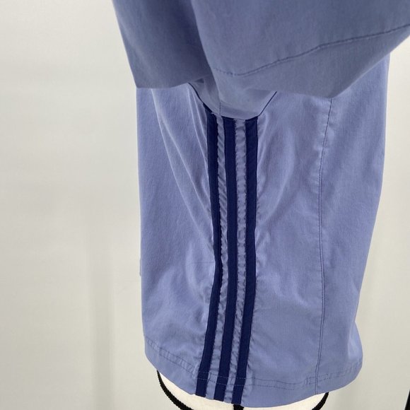 VTG Adidas Women's Jacket Sz L Periwinkle Blue 3 Stripe Full Zip Vented Y2K - Picture 8 of 11